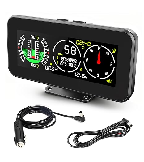 MR CARTOOL M60 GPS Speedometer for Car, Inclinometer Digital with Compass