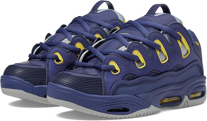 Osiris Men's D3 2001 Skate Shoe, Cadet Blue/Yellow, 8