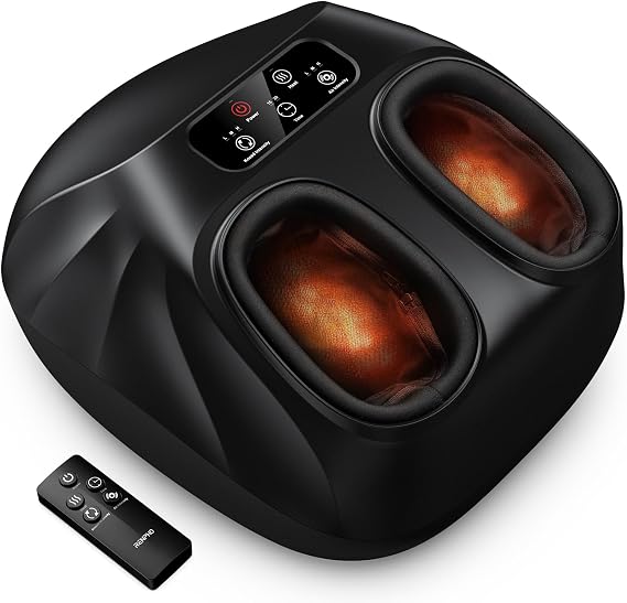 RENPHO Shiatsu Foot Massager with Heat for Plantar Fasciitis FSA Eligible | Massages Toes, Instep, Arch & Ankles, Cordless Remote, 3 Kneading Levels, Size 14, FSA Eligible HSA, Gifts for Women & Men