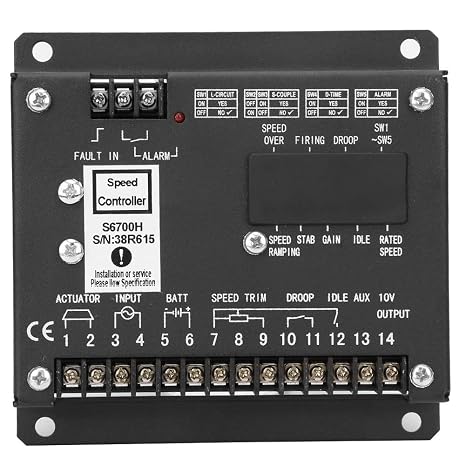 Fafeicy Generator Speed Controller, S6700H Electronic
