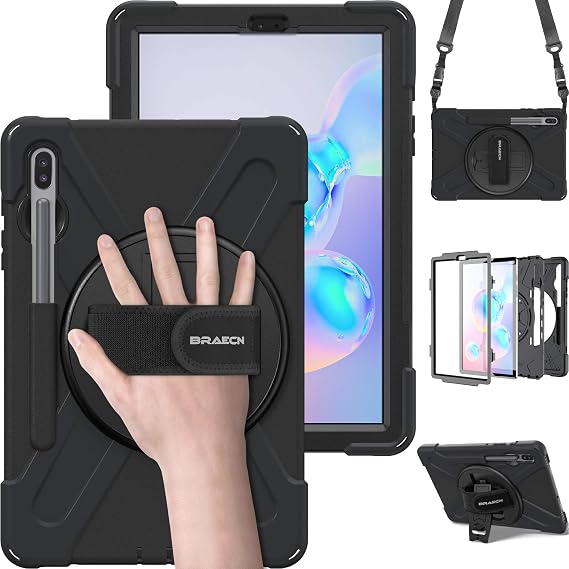BRAECN Case for Galaxy Tab S6: 10.5" 2019 Samsung SM-T860/T865/T867 Black