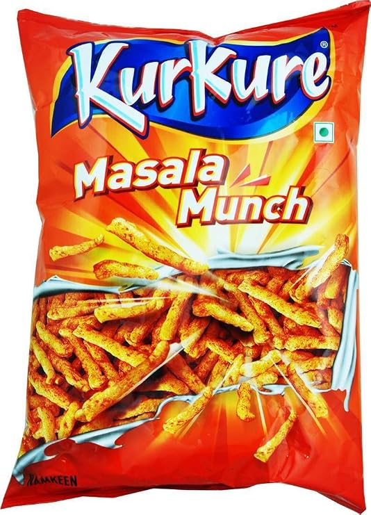 Kurkure Masala Munch, 95 grams (3.35 oz) - Vegetarian - India - snacks namkeen