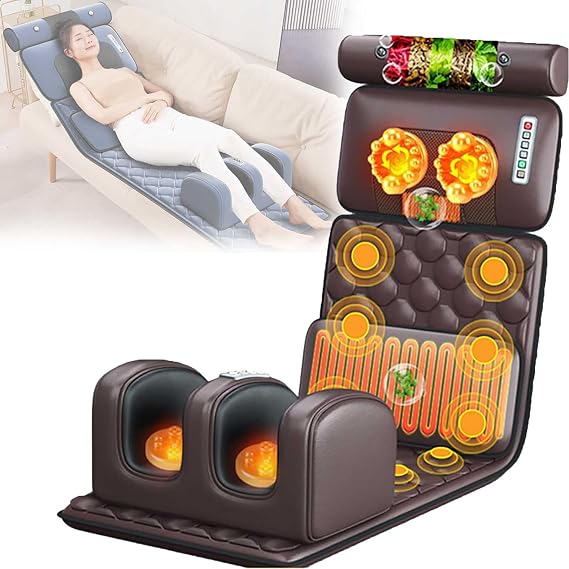 Vibrating Massage Mats Full Body,Heating Airbag Waist Traction,Electric Massage Mattress Back Massagers,Full Body Massager for Neck and Back,Lumbar Calf Muscle