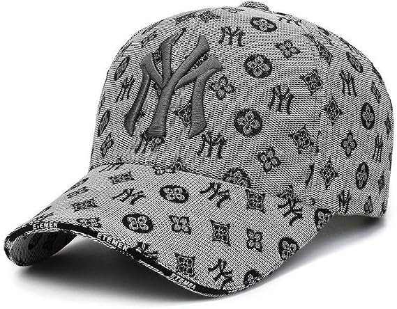 Valkyrie Desenli Nakışlı Erkek Şapka Ayarlanabilir Unisex Baseball Cap Günlük Spor Şapka Gri