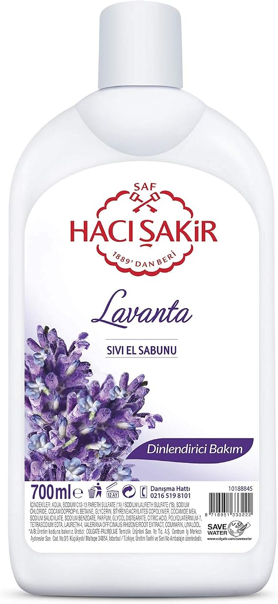 Hacı Şakir Lavanta Dinlendirici Bakım Sıvı El Sabunu (700 ml)