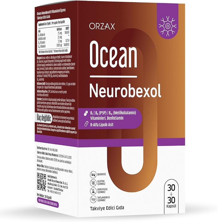 Ocean Neurobexol B Vitamini Kompleksi, R-Alfa Lipoik Asit, 60 Kapsül