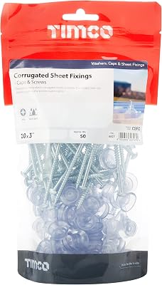 TIMCO Corrugated Sheet Fixings Clear - 10 x 3-50pcs