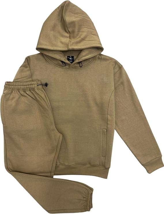 Royal Threads Mens 2-Piece Classic Fleece Suit PullOver Hoodie Heavy Quality Fleece with Sweatpants