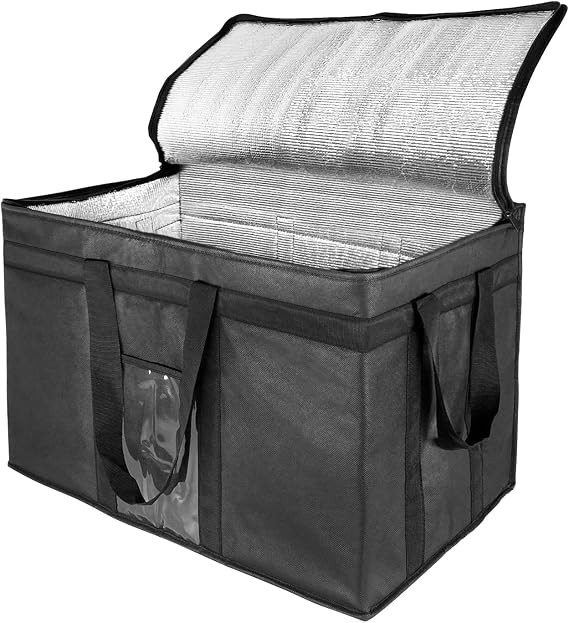 XXL-Larger Insulated Cooler Bags with Zipper Closure,Reusable Grocery Shopping Bags Keep Food Hot or Cold,Collapsible lunch bag,Grocery Transport,23"W x 15"H x 14"D