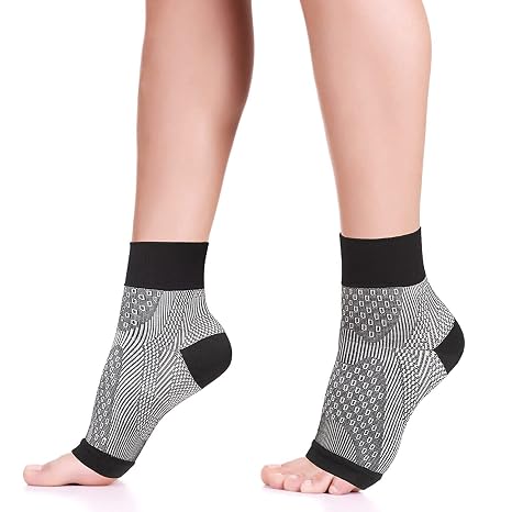 invera Plantar Fasciitis Compression Socks for Women & Men - Best Ankle Compression Sleeve, Provides Arch Support & Heel Pain Relief (L/XL)