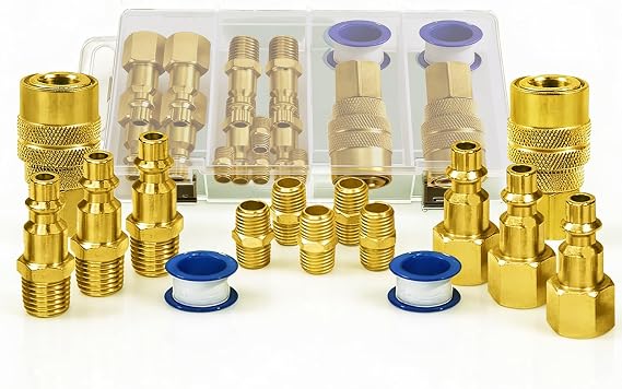 LE LEMATEC Air Compressor Hose Fittings Kit, 1/4 NPT