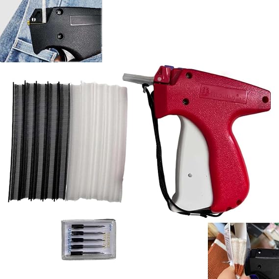 Stitch Quick Clothing Fixer - Mini Handheld Sewing Machine, Quilt Tacking & Hemming Tool, Red
