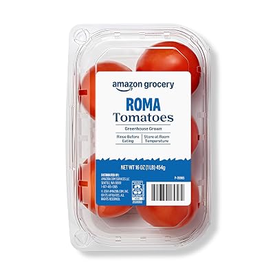 Amazon Grocery, Roma Tomatoes, 16 Oz Previously Fresh Brand, Packaging May Vary