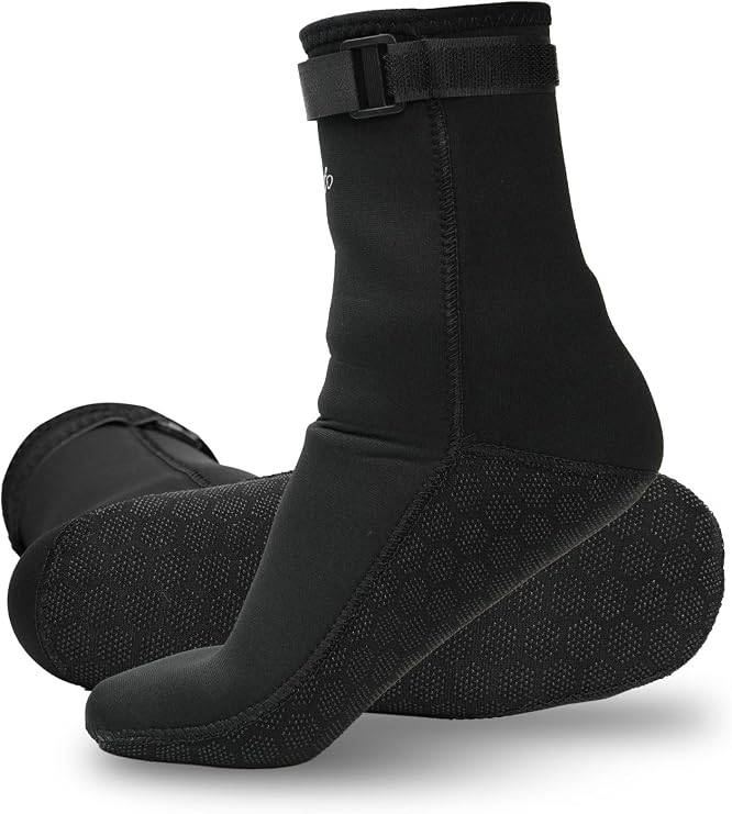 Hevto Neoprene Socks 3mm Men & Women Dive Scuba Fins Socks Surfing Booties for Beach Water Sports