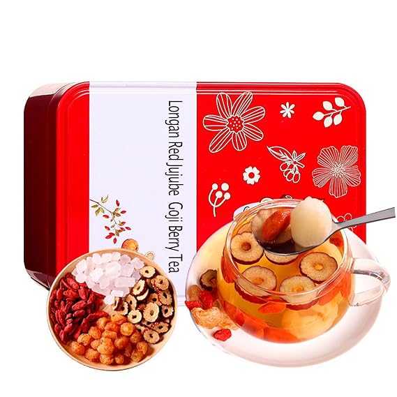 Longan Red Date Goji Tea 4.58oz Combination Flower Fruit Teabags Ladies'Tea