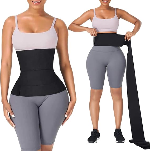 Snatch Bandage Wrap Waist Trimmer Adjustable Tummy Control Waist Trainer Belt for Women, Seamless Compression Body Shaper for Postpartum Support & Workouts