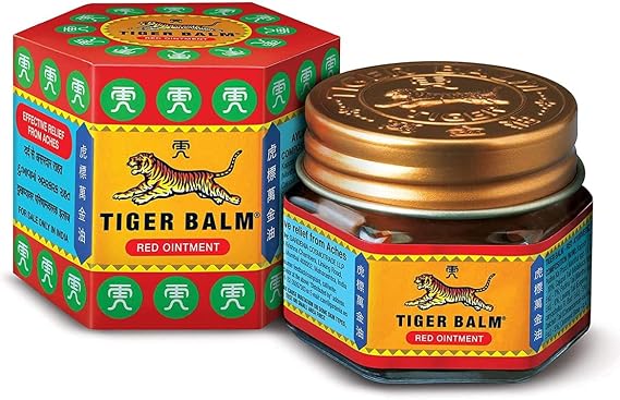 Kırmızı Kaplan Balsamı - Baş ağrısı ve Kaslar için Krem Migren Soğuk algınlığı Burun Tıkanıklığı Öksürük Isırıkları - Orijinal Merhem Tarçın Sürümü
