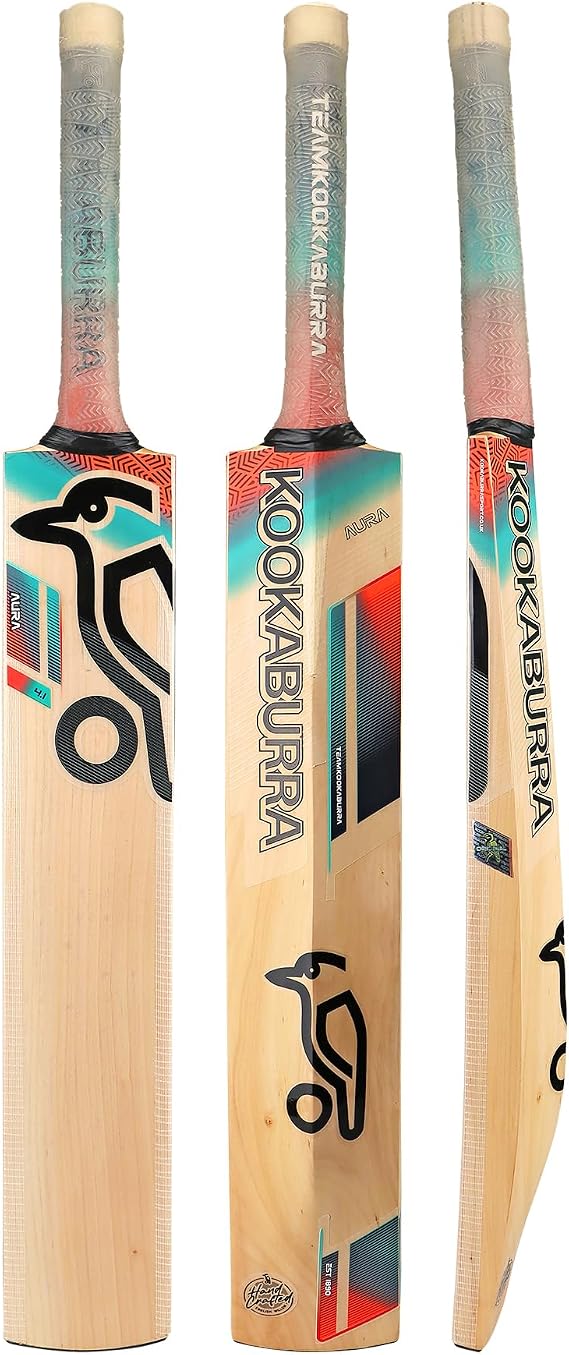 Kookaburra Aura 4.1 Cricket Bat - Harrow, Coral/Blue