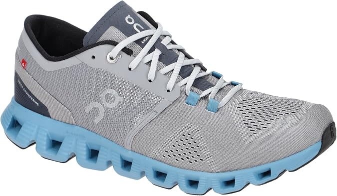 On Running Men's Cloud X Textile Synthetic Shoes, Alloy/Niagara, Size 13 M US