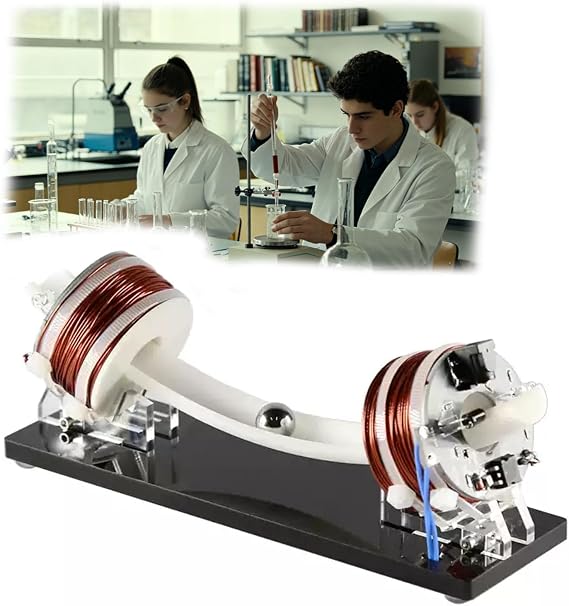 Electromagnetic Coil Accelerator, with Coil-Induced Electromagnetic Motion Model, Used for Electromagnetic Experiments and Physics Training