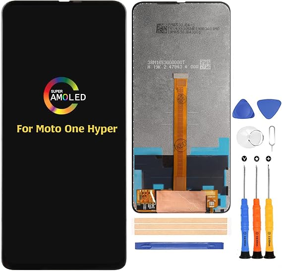 A-MIND for Motorola Moto One Hyper XT2027 6.5 inch Screen Replacement XT2027-1 XT2027-3 LCD Display Touch Digitizer Full Assembly Repair Kits,with Free Screen Protector+Tools