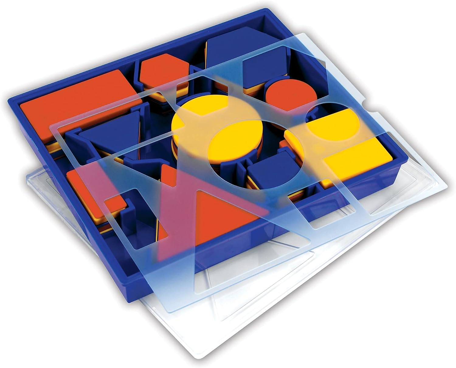 Learning Resources Attribute Blocks Desk Set in Tray, Math Blocks, 60 Piece Set, Ages 5