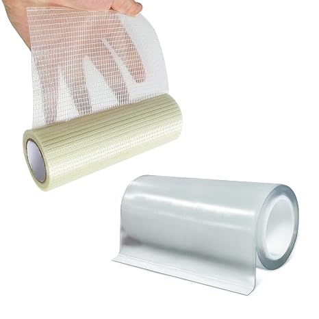Repair Tape for Fabric, Awning, RV Roof, Underbelly, Tarp, Tent, Sail and Boat Cover Outdoor Repair Patch, Heavy Duty, Clear