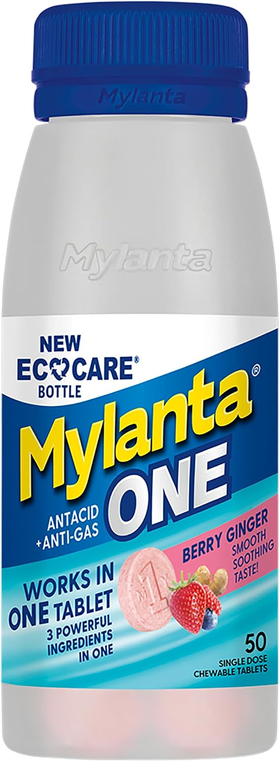 Mylanta One, Berry Ginger Flavor, 50 Count, EcoCare PCR