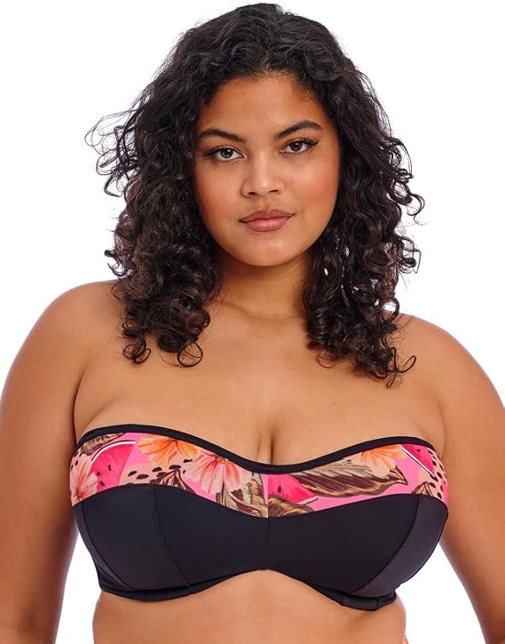 Elomi Women's Cabana Nights Underwire Bandeau Bikini Top