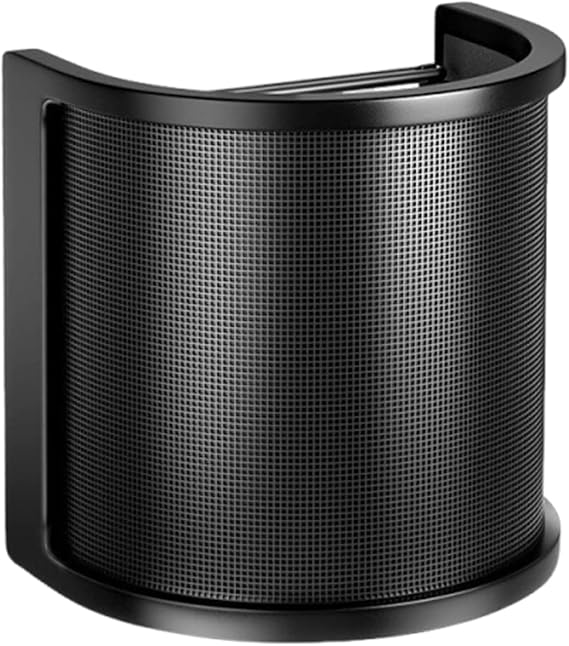Microphone Isolation Shield: Studio Acoustic Filter Panel, Adjustable Microphone Mounting Barrier | Portable Sound Reflector with Foam Absorbing Equipment, Audio Recording