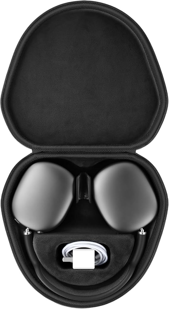 co2CREA Hard Case with Sleep Mode for Apple AirPods Max 2/1, Black