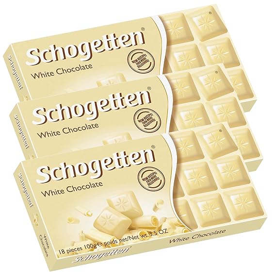 Schogetten German Chocolate (Pack of 3) (White Chocolate),100 grams