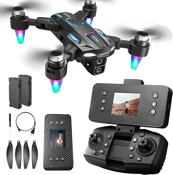 A22 Drone, Brushless Motor, 2in1 Screen Controller, Black Carrying Case.