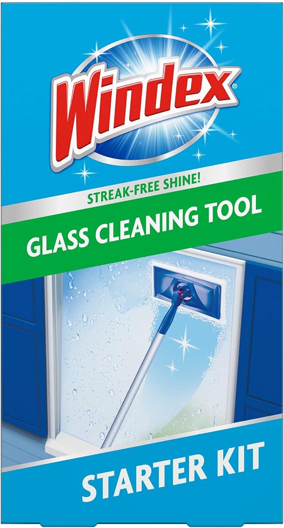 Windex Outdoor All-In-One Glass and Window Cleaner Tool Starter Kit (Packaging May Vary)