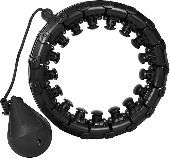 Albert Austin Adjustable Smart Hula Hoop Detachable Ring with Auto Spinning Ball Weighted Hula Hoop for Adults Unisex 13 Knots Easy to Assemble Gymnastics Abdominal Exercise Hoop Weight Loss