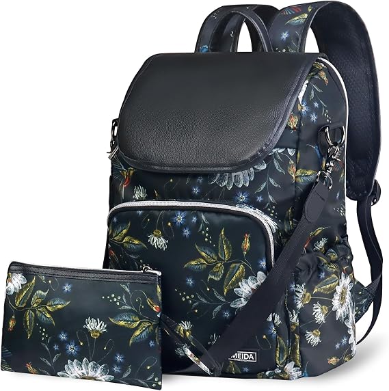 Fmeida Women Backpack Polyester Rucksack Fashion Casual Style Daypack Backpacks for Ladies Womens Girls Shoulder Bag School Purse