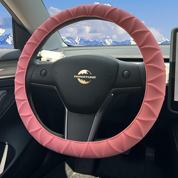 Silicone Steering Wheel Covers 12.6-15 inch Non-Slip Well Grip