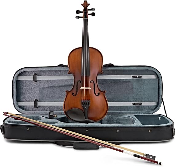 Stentor Graduate Violin Outfit 4/4 Full Size, Violin for Intermediates, Adults & Kids 12+ with Wood Bow, Oblong Carry Case & Accessories, Steel Core String Instrument, 1542A, Brown