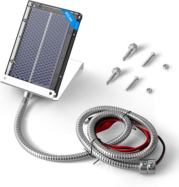 Solar Panel for Deer Feeder 6V Waterproof Outdoor Small Solar Battery Charger with an Adjustable Bracket Alligator Clip 6 Volt Deer Feeder Solar Panel