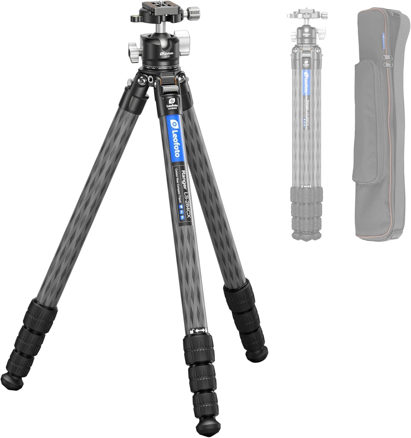 Carbon Fiber Tripod for Camera with 360° Panoramic Ball Head, 67 Compact Lightweight Travel Tripod for DSLR Video Camcorder, Max Load 10kg22lbs