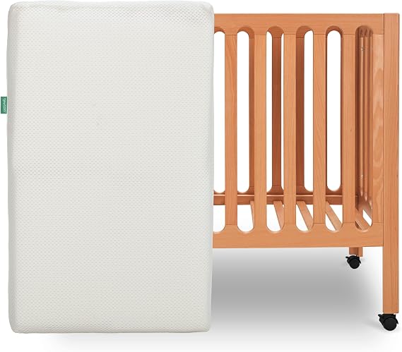 Newton Baby Galileo Mini Crib Natural, Mattress Included