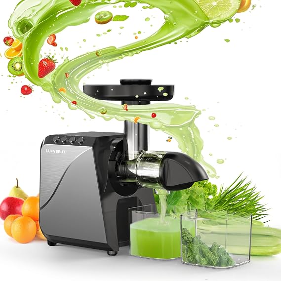 Cold Press Juicer for Celery Carrot Orange- Soft/Hard Fruits Vegetables