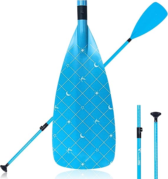 Freein Fiberglass Paddle Board Paddle Effortless Adjustment & Transport Sup Paddle Lever Lock Kayak Paddle
