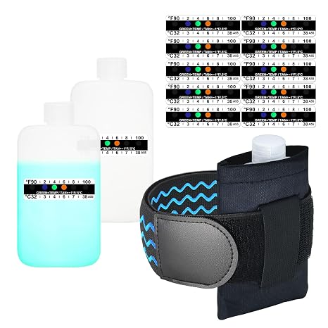 Thinner Urine Test Complete Kit - 3.5oz Translucent Empty Bottle, Non-Falling and Hi-Stretch Leg Strap, Urine Test Thermometer Sticker and Velvet Lining Sample Bag, 100ml Urine Bottle Kit