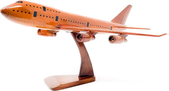 Boeing 747 Airplane Wood Model