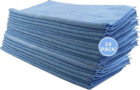 Endust for Electronics Bulk Microfiber Towels, Screen Cleaning Cloths, Cleaner for TV Screens, LCD, Laptop, Computer Monitor, Camera Equipment, Tablets, Removes Dust, Smudges, 24 Pack (11476P24)...