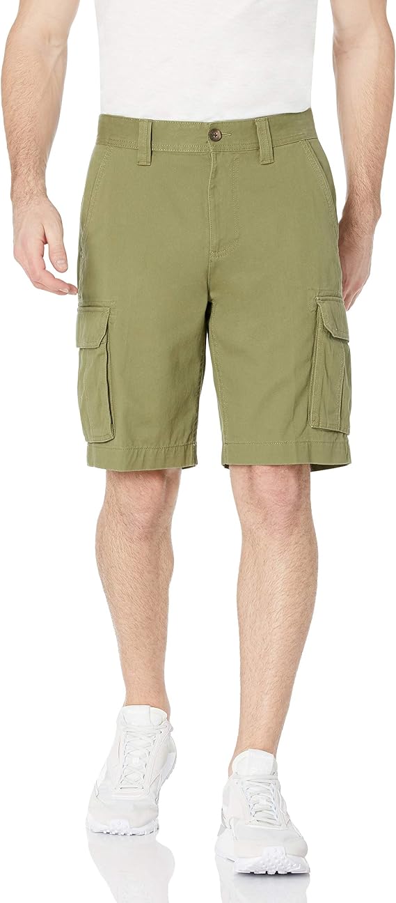 Amazon Essentials Men's 10" Classic-Fit Cotton Twill Cargo Shorts, Multiple Pockets (Available in Big & Tall)