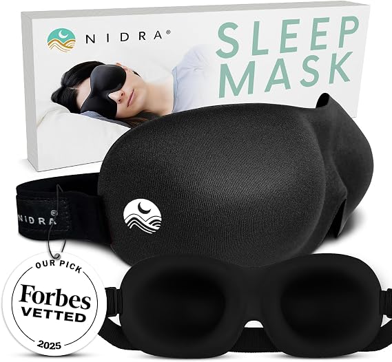 Nidra Contoured Sleep Mask - Black, Standard Size