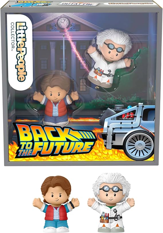Film hayranları için Little People Collector Geleceğe Dönüş özel seri seti, sergilenmeye uygun paket içinde 2 figür, JFD74