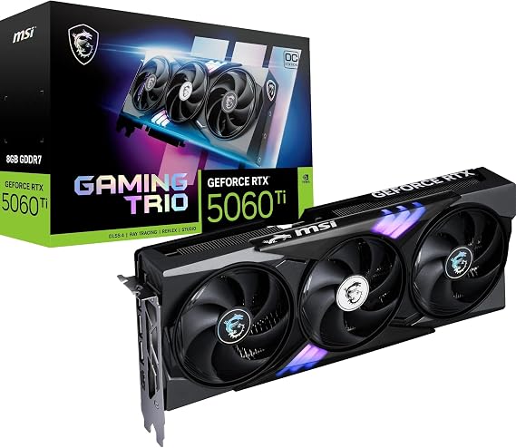MSI GeForce RTX 5060 Ti 8G GAMING TRIO OC Graphics Board VD9177